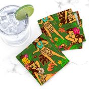 Tiki Temptress on Green- MEDIUM