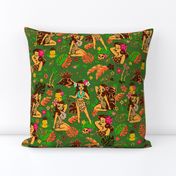 Tiki Temptress on Green- MEDIUM