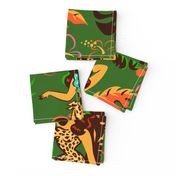 Tiki Temptress on Green - LARGE