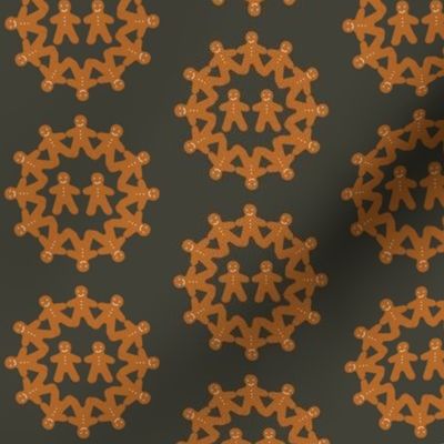 Gingerbread Snowflake (grey)