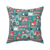 Christmas Patchwork Blue Mint