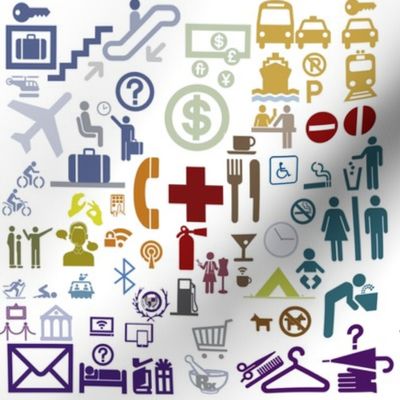 Travel help symbols