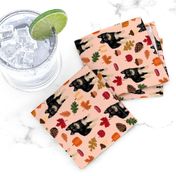 custom dog autumn fabric