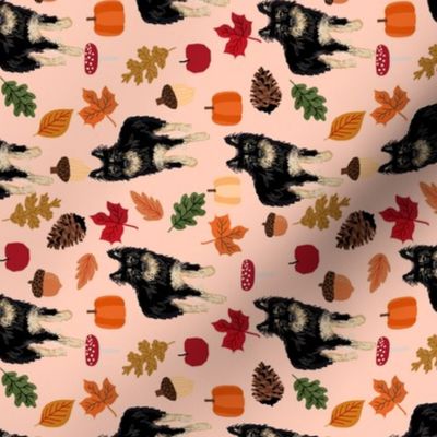 custom dog autumn fabric