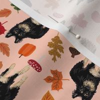 custom dog autumn fabric