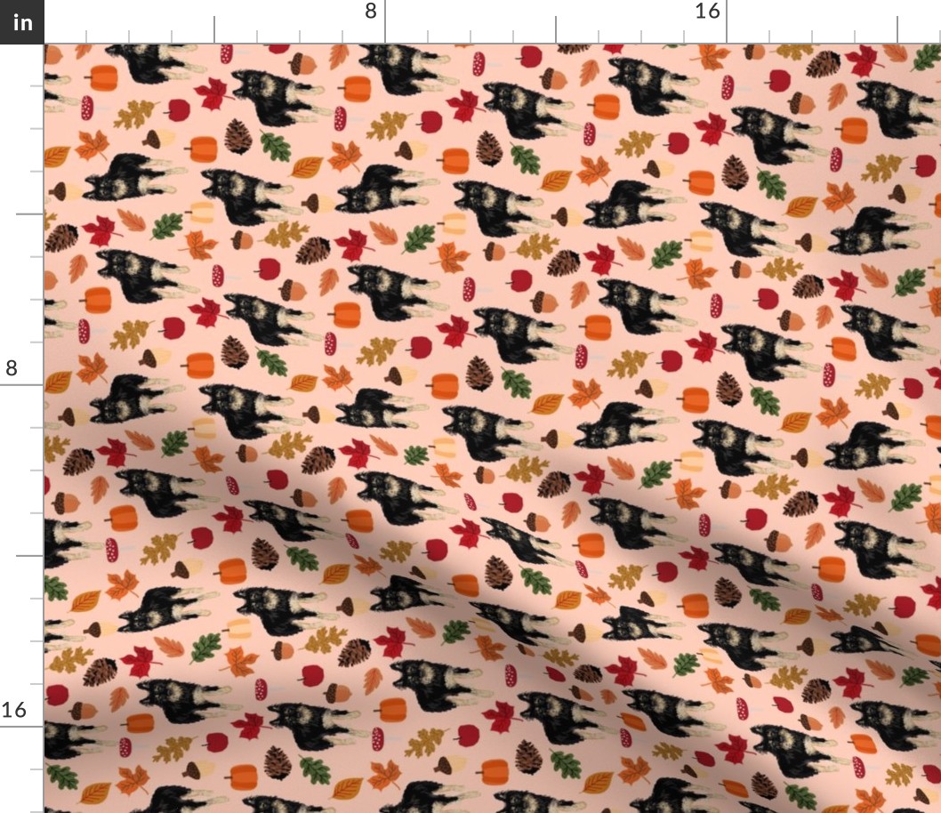 custom dog autumn fabric
