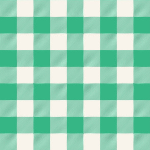 buffalo plaid 2" green and off-white