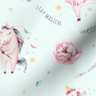 Watercolor unicorn world_32