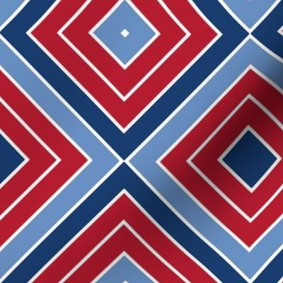 Red and Blue Concentric Squares