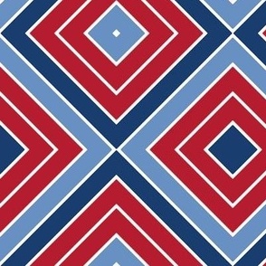 Red and Blue Concentric Squares