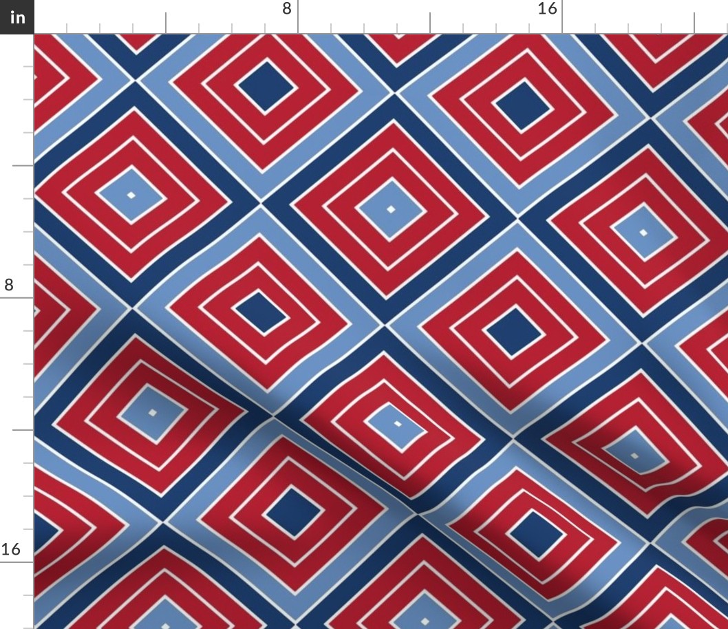 Red and Blue Concentric Squares