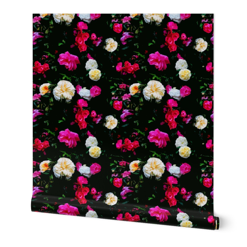 Dark Floral Rose Garden