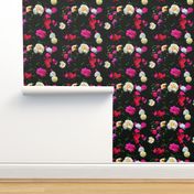 Dark Floral Rose Garden