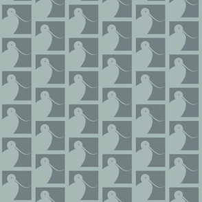 Bird in Grey Green | 3" Repeat