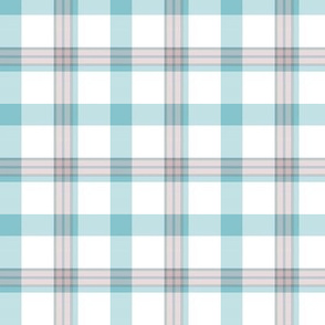 Arctic white plaid