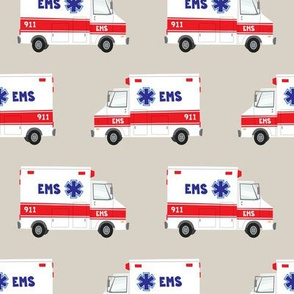 ambulance on beige