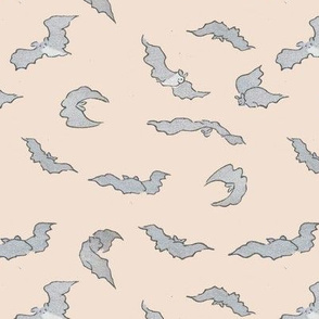 Whimsical Bats on Pale Pink