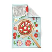 Handmade Pizza Recipe Tea Towel