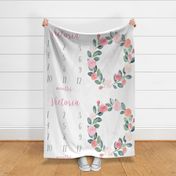 Garden Roses Baby Milestone Blanket