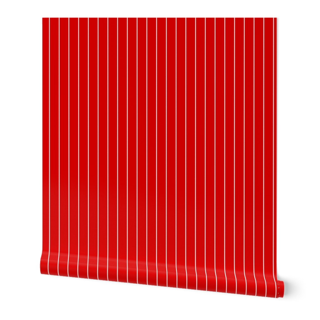 Red and White Vertical Pinstripes