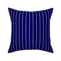 Navy Blue and White Vertical Pinstripes