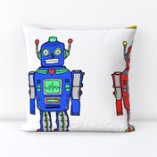 large PLUSHIE robots blue-red