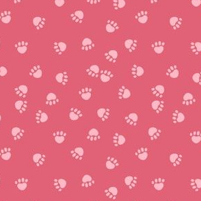 paws print fabric - tone on tone