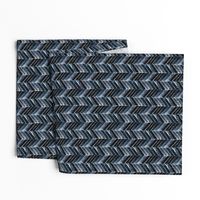 painted chevron indigo S