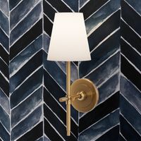 painted chevron indigo S