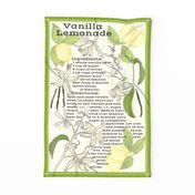 Vanilla Lemonade Recipe Tea Towel