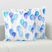 blue watercolor balloons