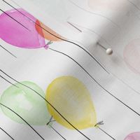 (small scale) watercolor multi balloons - birthday