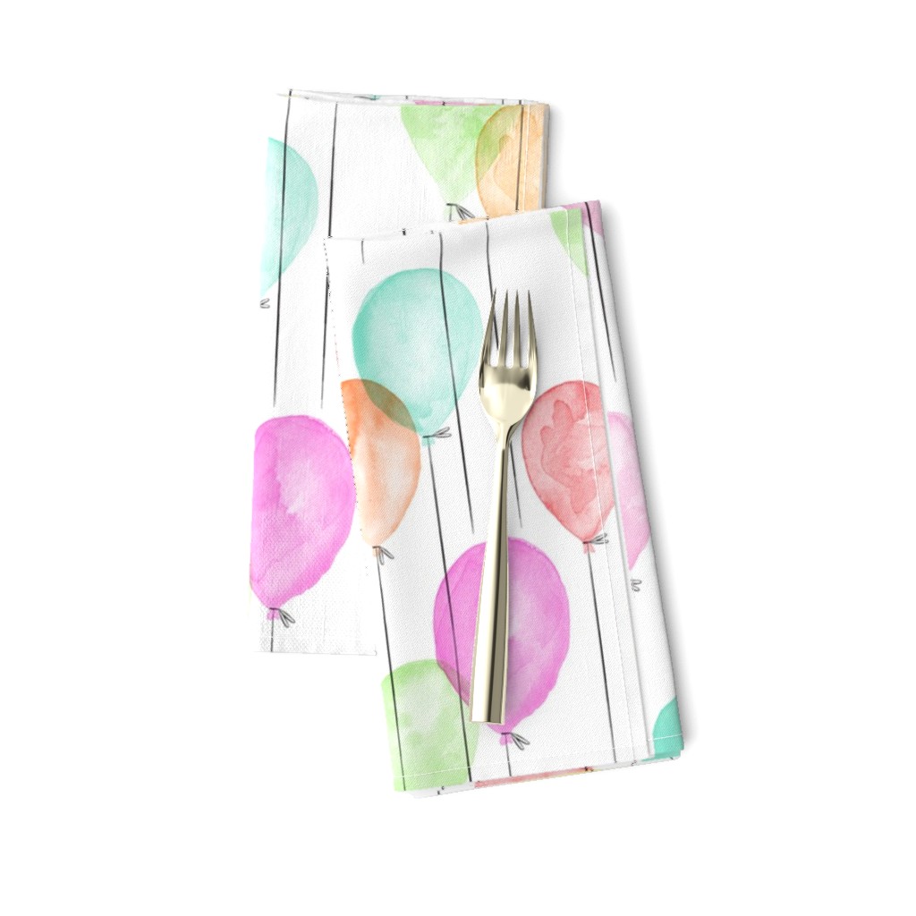 watercolor balloons in multi 