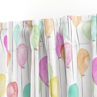 watercolor balloons in multi 