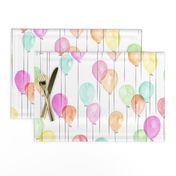 watercolor balloons in multi 