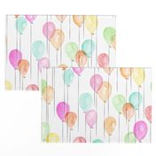 watercolor balloons in multi 