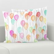 watercolor balloons in multi 