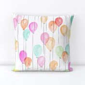 watercolor balloons in multi 