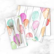 watercolor balloons in multi 