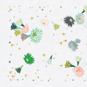 Cactus Flower Tea Towel 