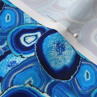 Geode Slices No.1 in Aquamarine + Sapphire Blue