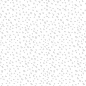 Grey Dots - Snowfall in the Forest - Small Grey Dots on White