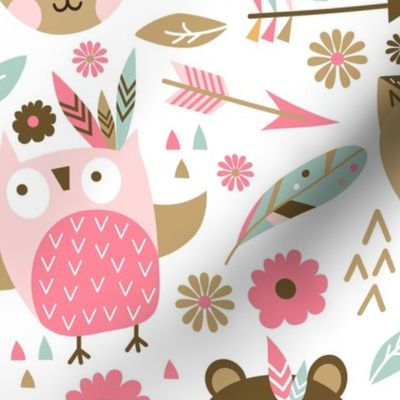 Pink Animal Birthday Pattern