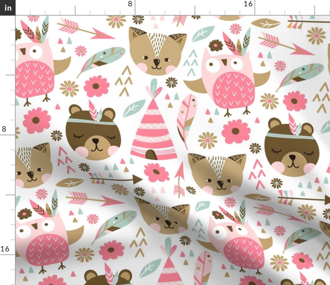 Pink Animal Birthday Pattern