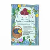 Blueberry Lemon Sorbet Recipe Tea Towel