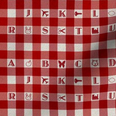 Gingham Alphabet Brighter