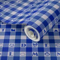 Blue Gingham Alphabet