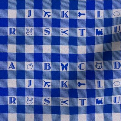 Blue Gingham Alphabet