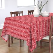 Weimaraner dog fabric - fair isle christmas design - red