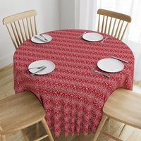 Weimaraner dog fabric - fair isle christmas design - red